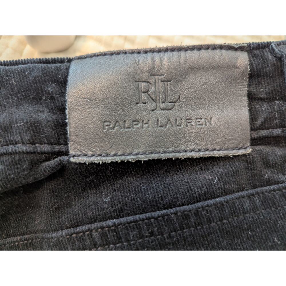 LAUREN RALPH LAUREN Black Label Women's Sz 8 Premier Black Corduroy Pants Jeans - Picture 5 of 7